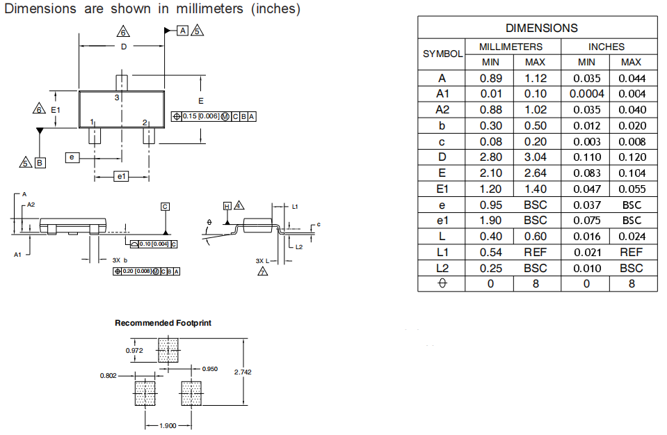 IRLML6402 Package