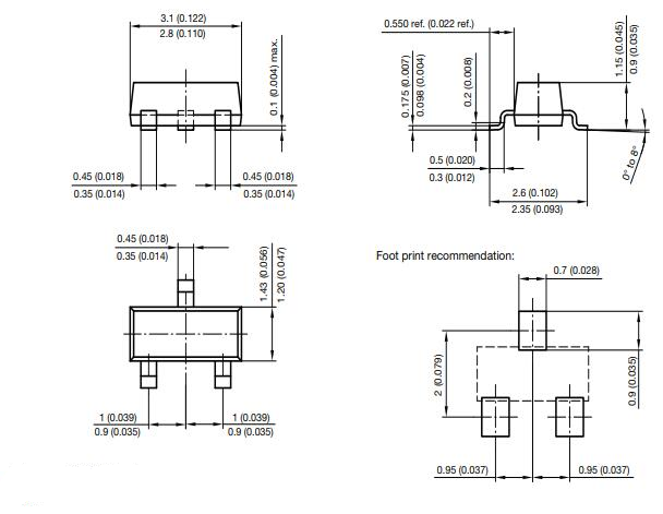 BAV70 Dimensions