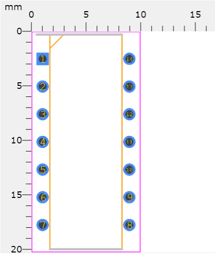 SN74HC14N Footprint