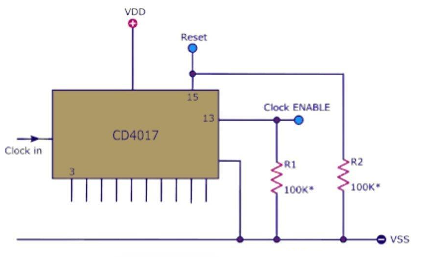 CD4017 Clock Enable Pin