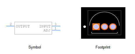 Fig. 1 Symbol and Footprint of LM317LZ