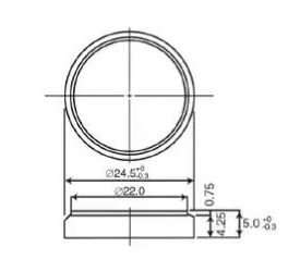  Dimensions of CR2450